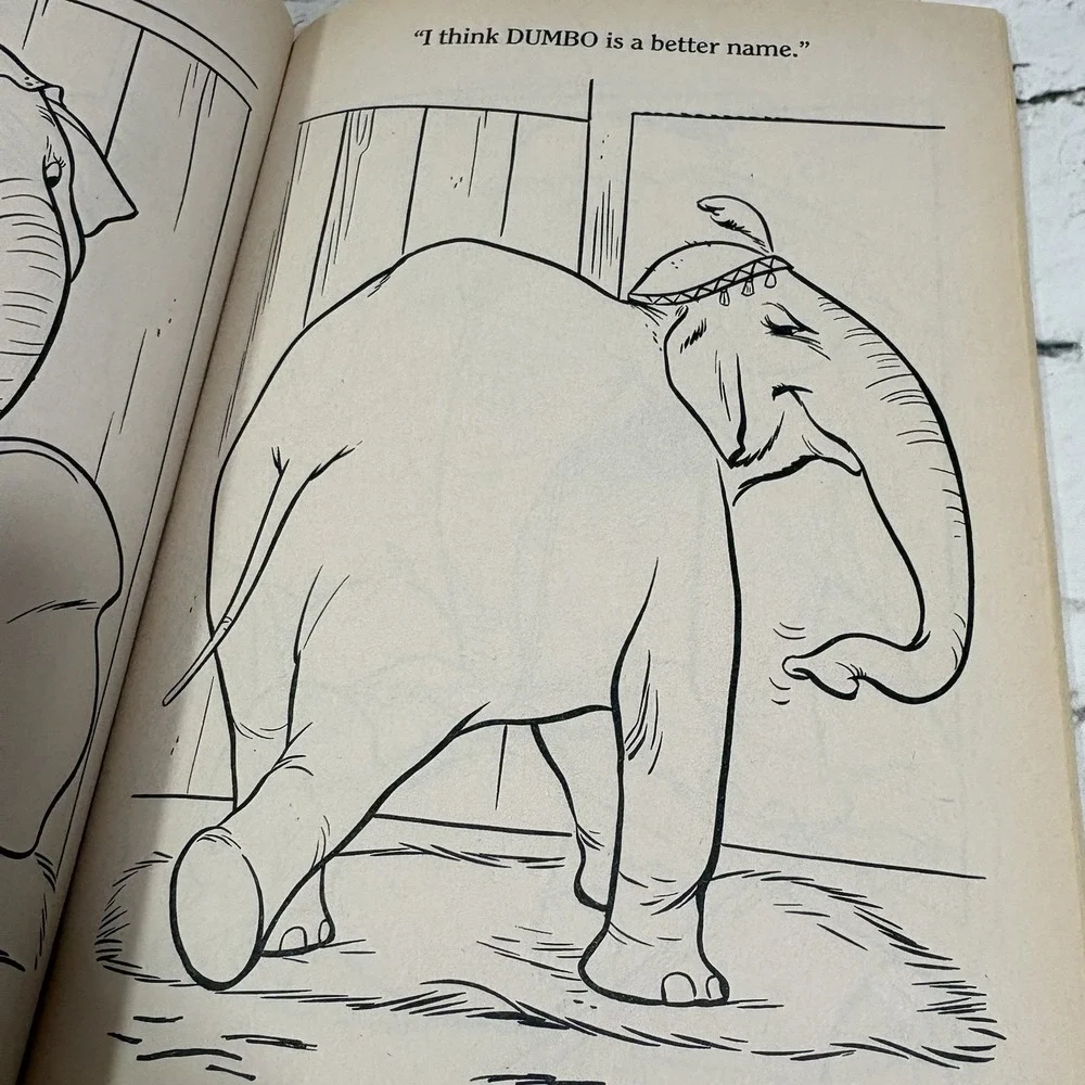 Vintage Walt Disney's DUMBO My Color Book Golden Books 1996
